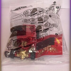 NWT Hot Wheels Red and Gold Toy Car from Burger King 2024 Premium Cereal